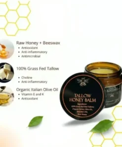 Luhaka® Handmade Organic Grass-Fed Beef Tallow Balm with Raw Honey