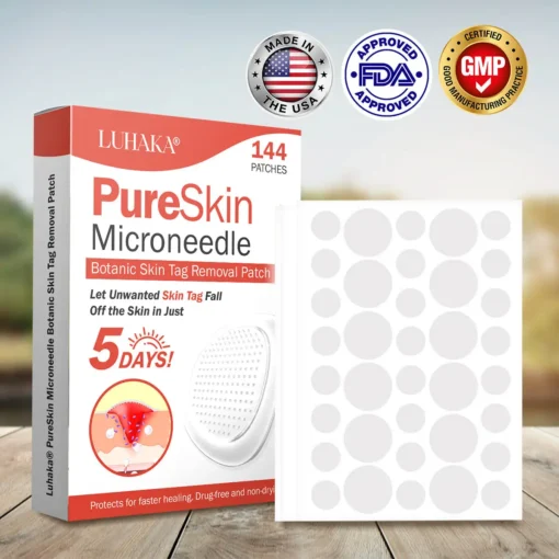 Luhaka® PureSkin Microneedle Botanic Skin Tag Removal Patch