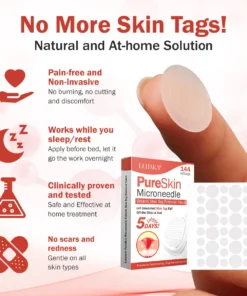 Luhaka® PureSkin Microneedle Botanic Skin Tag Removal Patch