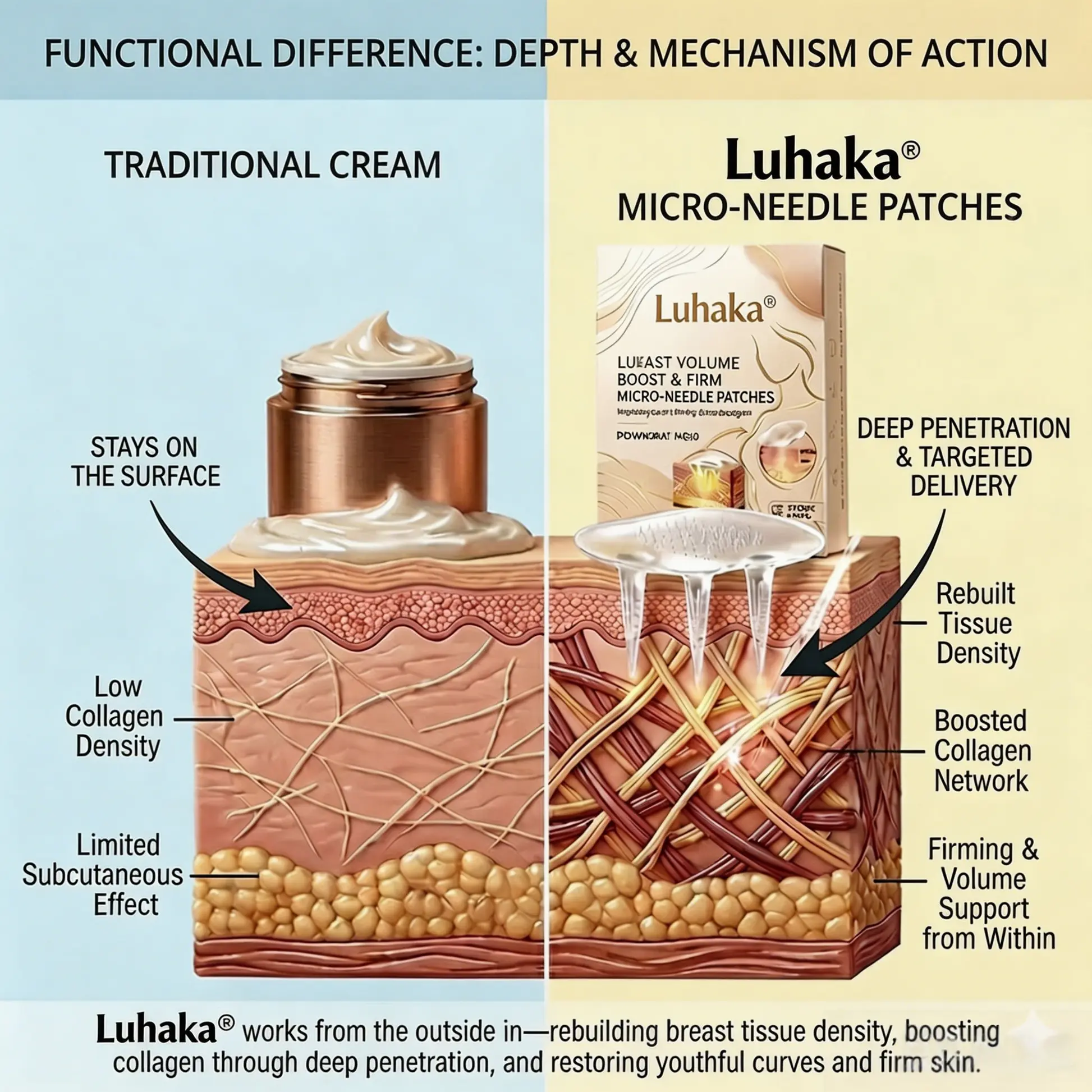 Luhaka® Targeted Breast Enhancement Advanced Nano Microneedle Patch