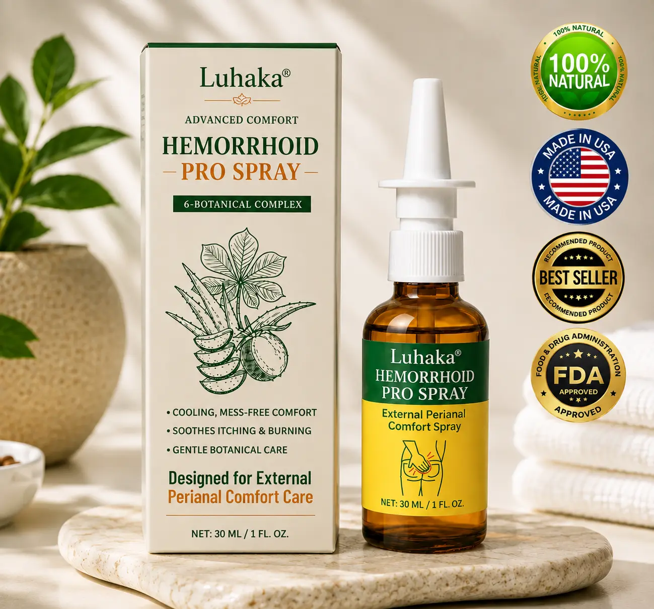 Luhaka® 4X Advanced Deep Absorption Comfort Hemorrhoid PRO Spray