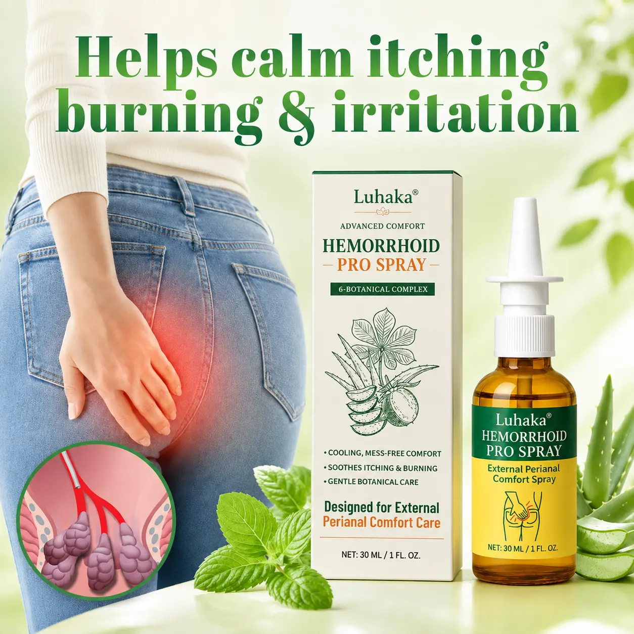 Luhaka® 4X Advanced Deep Absorption Comfort Hemorrhoid PRO Spray