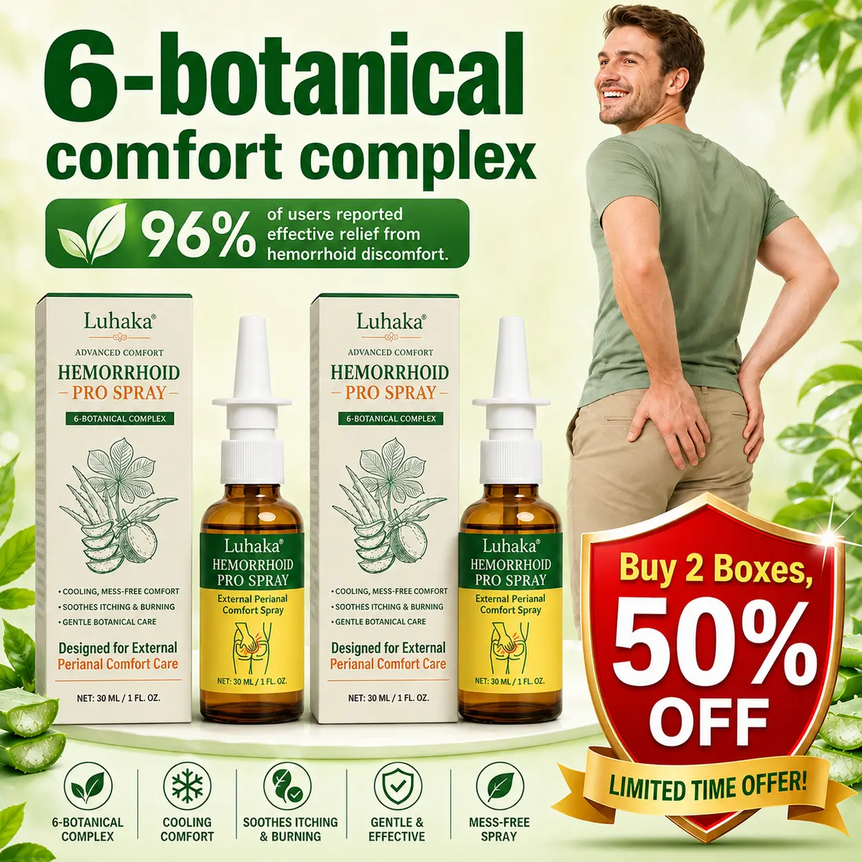 Luhaka® 4X Advanced Deep Absorption Comfort Hemorrhoid PRO Spray