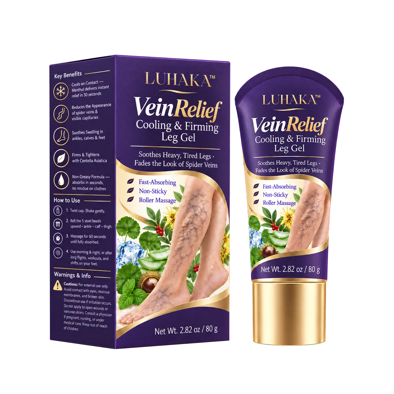 LUHAKA™ VeinRelief Cooling Herbal Leg Gel