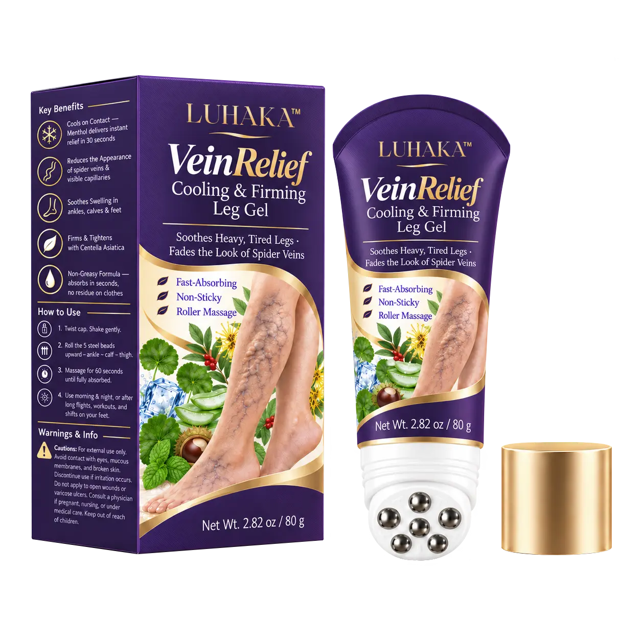 LUHAKA™ VeinRelief Cooling Herbal Leg Gel