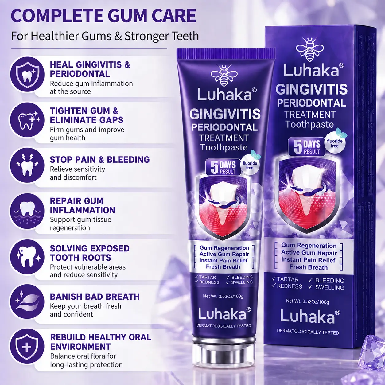 Luhaka® Advanced Gum Care & Periodontal Support Toothpaste