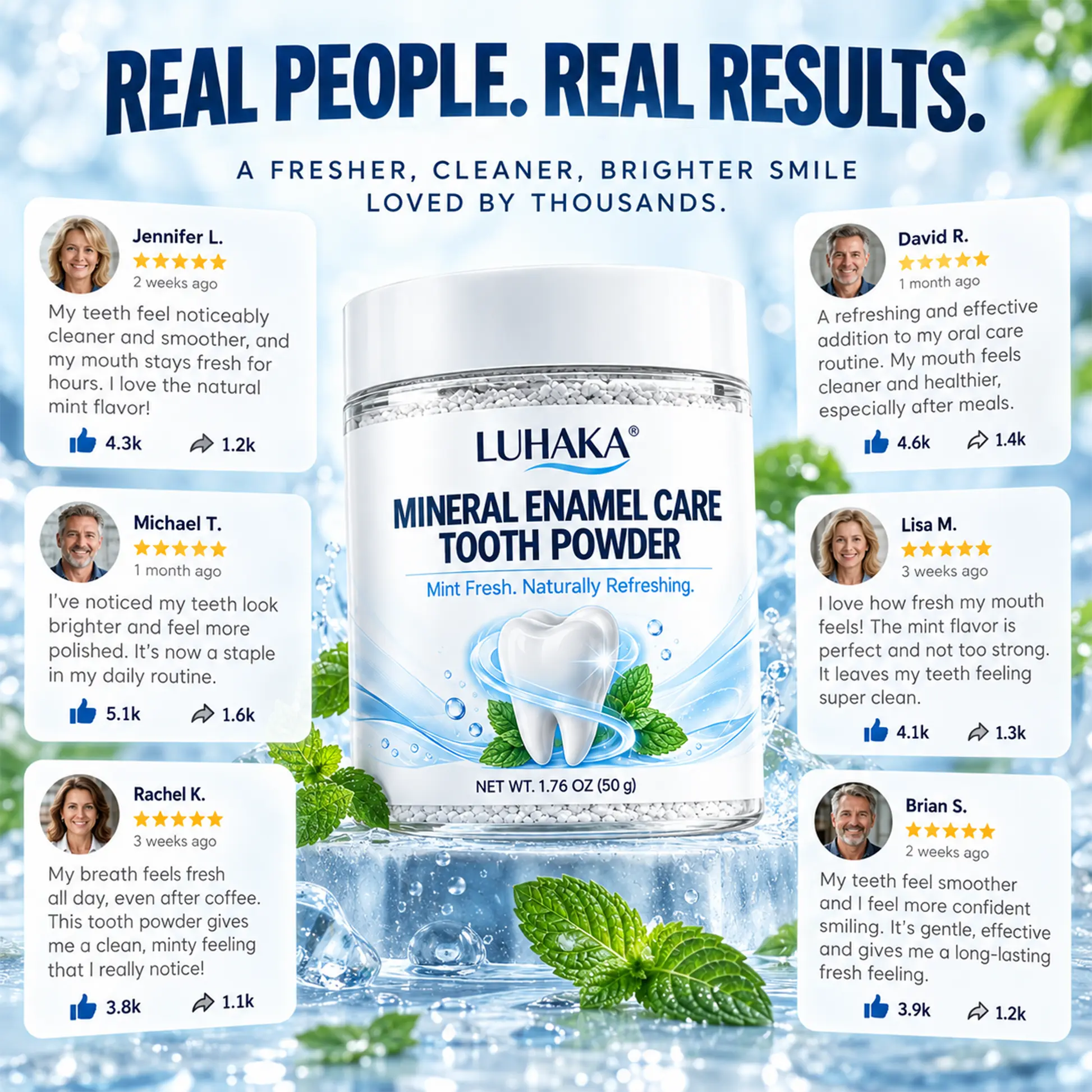 LUHAKA® ENAMEL RENEWAL MINERAL TOOTH POWDER
