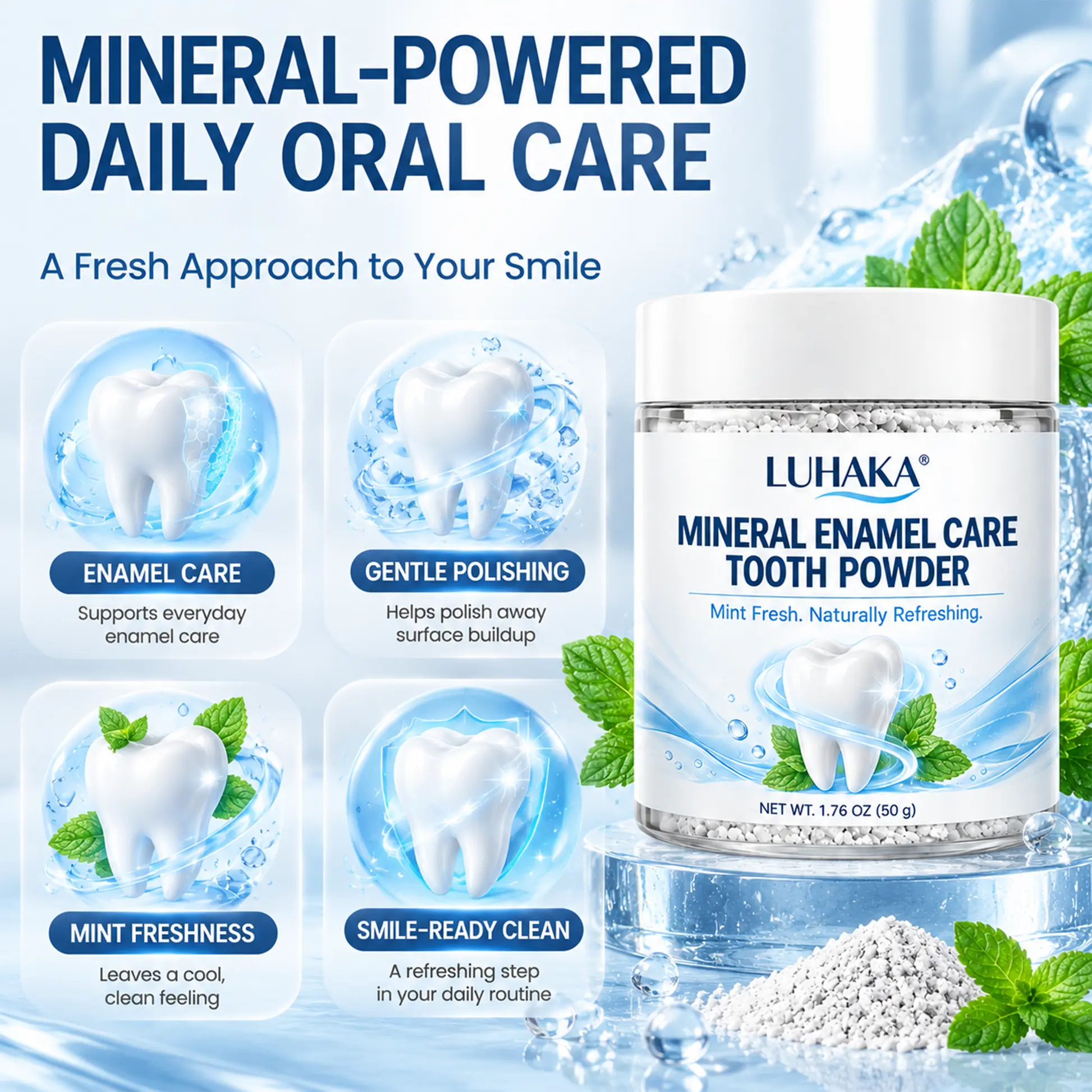 LUHAKA® ENAMEL RENEWAL MINERAL TOOTH POWDER