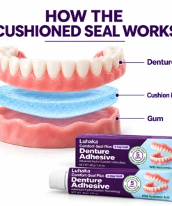 Luhaka Comfort-Seal Plus 5-Day Denture Adhesive with Hyaluronic Acid
