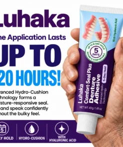 Luhaka Comfort-Seal Plus 5-Day Denture Adhesive with Hyaluronic Acid